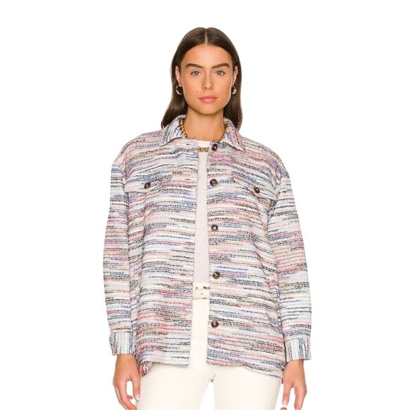 BCBGeneration NWT Tweed Jacket Multi Knit Barn Coat S - Picture 1 of 6